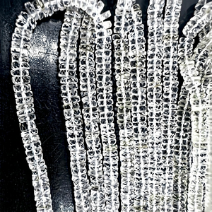Nouvelles Perles en Quartz Cristal Facettées Heishi en Forme de Pneu 6-7MM Personnalisées 14 Pouces Vente en Gros de Pierres Précieuses - Product Image 1