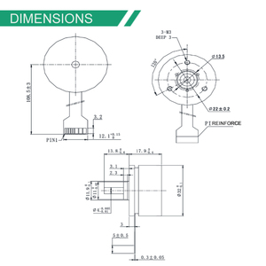 Motor bibo Fulling FL32BLW18-9V-3706A de 32 mm, 29.5 mN.m, 6 W, motor sin escobillas de rotor externo para cortacésped robótico, alto torque - Product Image 2