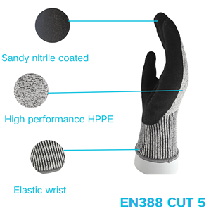 Gran oferta de guantes resistentes a cortes HPPE con alta resistencia a la abrasión para manejo de vidrio, instalación de baldosas de cerámica, guantes de seguridad cortados - Product Image 4