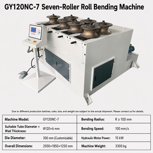 เครื่องดัดท่อโรงเรือนแบบเจ็ดลูกกลิ้ง CNC ไฮดรอลิกสำหรับอุโมงค์การเกษตร - Product Image 2