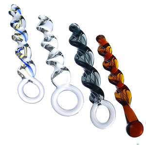 Realistische <span class=keywords><strong>dildo</strong></span>, grote penis, G-spot stimulator, seksspeeltje voor volwassenen, dubbele kop, kristalglas, anale butt plug met ring voor vrouwen. - Product Image 6
