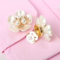 Offre Spéciale – Cache-boutons en forme de fleur en perles d'imitation acryliques écologiques pour chemisiers et chemises féminines, accessoire de manchette