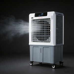 Ventilateur rafraîchisseur d'air évaporatif domestique chinois 120W, 3 vitesses, faible bruit 40dB, 500-1999 CFM, pour maison et garage 1. Économie d'énergie - Product Image 3