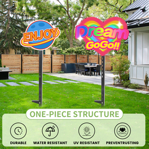 Metal Outdoor Yard Sign Stand Ground Stake Holder for Lawn <b>Garden</b> Parking Garage Use - Product Image 3