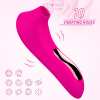 USB Magnetisch Aufladbarer Saugvibrator für Klitorale & Brustwarzen-Stimulation IPX7 Wasserdicht