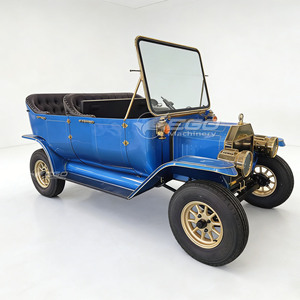 Auto Clásico Romántico de 5 Plazas, Nuevo Diseño Directo de Fábrica, Auto Convertible Azul, Estilo Retro Clásico, Auto Eléctrico Antiguo Vintage - Product Image 1