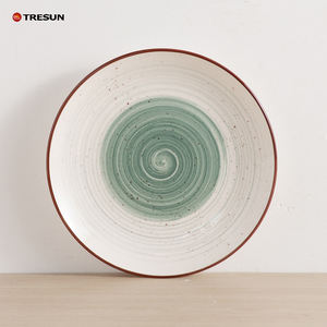 Modern Luxury Stoneware <b>Dinnerware</b> <b>Sets</b> <b>8</b> Inches Handpaint Pattern Dishwasher Safe Eco-Friendly Party Use - Product Image 2