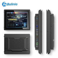 PC industriel sans ventilateur IP65 12 13,3 18,5 pouces, Intel J4125 I5 I7, système d'exploitation Windows Linux, écran tactile tout-en-un intégré
