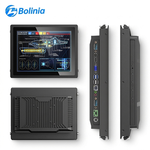 IP65 12 13.3 18.5 Inch Fanless Industrial Panel PC Intel J4125 I5 I7 Windows Linux OS Embedded All-in-One Touch Screen PC