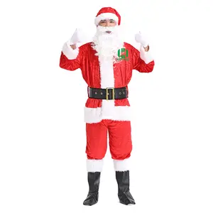 Christmas Costumes Women Santa Claus Men Cosplay for New Year Festival Girls Party Costume Suits