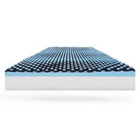 Cubrecolchón de Espuma Viscoelástica Moderna Azul con Efecto Ondulado, Tamaño Completo, Refrescante, con Diseño de Remolino, Tatami, Alivia la Presión del Dormitorio, Muebles para el Hogar