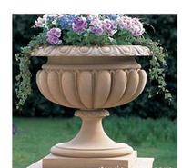 Pot de fleurs en GRC blanc européen de luxe pour jardin extérieur, jardinière sculptée ornée pour la décoration extérieure de la maison