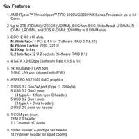 Carte mère de station de travail E-ATX MBD-M12SWA-TF avec un seul socket AMD SP3/sWRX8, prise en charge DDR4