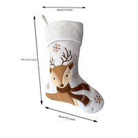 Nouvelle Chaussette de Noël Personnalisée 2026 avec Motif Renard Brodé pour la Famille, Décoration de Fête à Suspendre au Sapin ou au Cheminée, Sac Cadeau