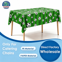 Nappe de table sur le thème du football, décoration de fête d'anniversaire, nappe jetable en PE imperméable