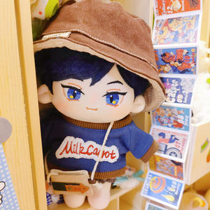 Maßgefertigtes Cartoon-Charakter-Design Superweiche Plüschpuppe Umweltfreundlich 20CM Niedliches Mini-Idol-Star-Kleidungsspielzeug zur Heimdekoration - Product Image 4