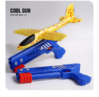 Lanceur de pistolets à mousse BJQ pour avions, jouet en plastique, emballage en boîte colorée, jeu d'extérieur pour les 5-13 ans et plus, jeu de lancer-récupération