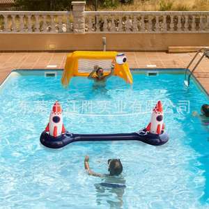 Inflable agua doble bádminton meta playa piscina voleibol red conjunto cohete barco para piscina - Product Image 2