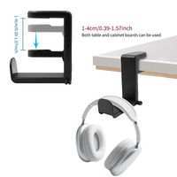 Support de casque rotatif et étanche à fixation flexible – Support de casque de jeu PC réglable à clipser sous le bureau