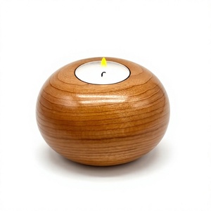 Handmade Eco-Friendly Durable Wooden Rectangular Tea <b>Light</b> Holder with <b>Rope</b> Trim for Home Decoration and Christmas - Product Image 1