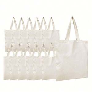 Bolsa de Lona Simple de 12 Oz para Viajes, Trabajo, Compras, Regalo del Día de la Madre, con Líneas Sencillas, para Promoción - Product Image 5