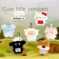 Boneka Hewan Lucu Buatan Tangan Asli, Gantungan Ransel, Gantungan Kunci, Mainan Kecil Dekoratif, Pesona Hewan Peliharaan yang Menggemaskan
