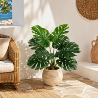 Arbre artificiel Monstera en PE de 90 cm, aspect naturel, vente en gros, durable, écologique, résistant aux UV, pour intérieur moderne
