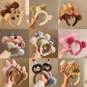 Diadema de Peluche con Orejas de Animales de Dibujos Animados, Suave y Lavable, con Orejas de Oso, Gato y Conejo, para Fiestas, Cosplay, Spa, Regalo - Product Image 5