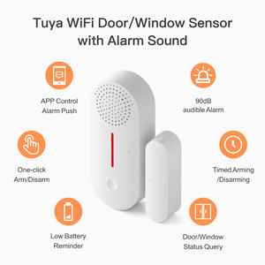 Sensor de Puerta y Ventana WiFi Tuya con Control Remoto, Detector de Contacto Magnético para Puerta con Alarma de 90dB, Compatible con la Aplicación Smart Life, PST-AW301 - Product Image 2