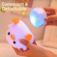 Veilleuse en silicone créative en forme de nuage, lampe tactile avec batterie intégrée, commande par bouton, décoration pour chambre et bureau, licorne