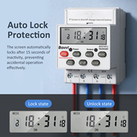 Relé Temporizador Digital para Riel DIN, Interruptor Temporizador Semanal Programable, 220V 30A, Alimentado por Enchufe