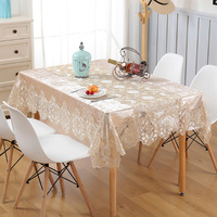 Nappe de table en dentelle de luxe européenne, anti-taches, anti-poussière, pour la table à manger, la table basse, la décoration de la maison