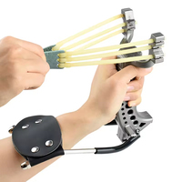 Slingshot pliable en alliage d'aluminium et résine avec repose-poignet, outil de tir de chasse haute puissance pour adultes