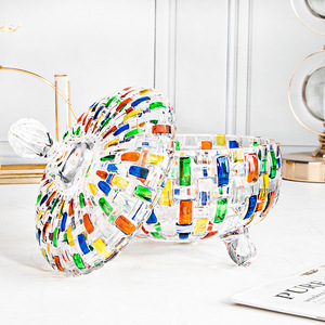 Modern El Boyaması Vitray Şekerlik, Dekoratif Tatlı Saklama Kavanozları, Şeker Kabı - Product Image 6