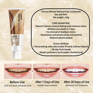 Pasta Dental Herbal Antibacteriana Namei Science 120g con Sabor a Menta Fresca, Blanqueadora con Hidroxiapatita, Bicarbonato de Sodio y Sal Marina para el Cuidado Dental en Casa - Product Image 2