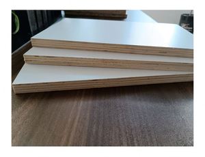Fábrica de <span class=keywords><strong>Madera</strong></span> Contrachapada, Lámina de <span class=keywords><strong>Madera</strong></span> Contrachapada Laminada con <span class=keywords><strong>Melamina</strong></span> de 18 mm y 16 mm, <span class=keywords><strong>Color</strong></span> Blanco <span class=keywords><strong>Madera</strong></span>, E0 E1 para Decoración de Muebles y Gabinetes - Product Image 2