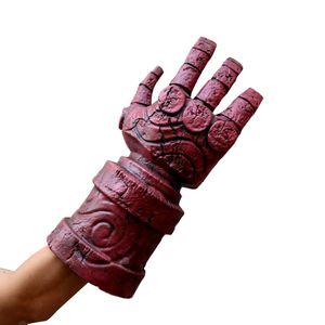 Masque en latex intégral pour homme <span class=keywords><strong>Hellboy</strong></span> Cosplay, gants de super-héros, accessoires de fête d'Halloween, couleur personnalisée écologique pour adulte - Product Image 3