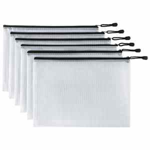 Pochette de classement A4 en PVC robuste avec fermeture éclair, organiseur de documents transparent grande capacité, fournitures scolaires et de bureau - Product Image 1