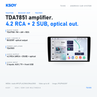 KSOY Layar Android Mobil Stereo Radio Mobil Pemutar Android untuk Mobil Layar Sentuh 9 Inci Bluetooth