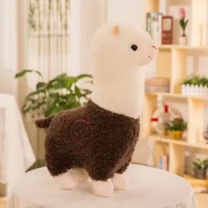Desain baru grosir boneka Alpaca mainan mewah melodi boneka binatang untuk hadiah