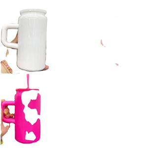 Gobelet isotherme en acier inoxydable de 16 oz, couleur macaron, vierge pour sublimation, avec poignée, en provenance de notre entrepôt aux États-Unis - Product Image 2