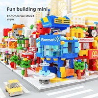 Modelo de Edificio Comercial Urbano en Miniatura para Niños, Juguete de Construcción DIY para Niños y Niñas de 5 a 7 Años