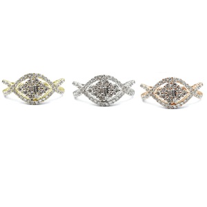 Bague en or blanc massif 18 carats de haute qualité pour l'amour féminin et la pierre en forme avec le logo laser en diamant véritable livraison directe - Product Image 4