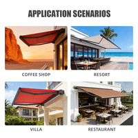 Toldo Retráctil Motorizado de Lujo Moderno, Marco de Polialuminio, Tela Impermeable para Muebles de Exterior, Balcón, Terraza