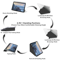Étui pour Honor Pad X9a/X9 Pro 11,5 pouces 2025 avec support pour stylet, support pliable en Y, coque arrière rigide transparente en acrylique, couverture pliable en Y