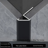 Profilé d'angle en alliage d'aluminium pour carrelage, bord incurvé, protection décorative moderne pour murs et sols, appartement, hôtel, maison, villa, bureau