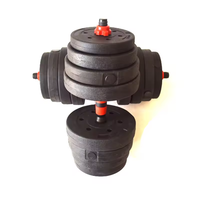 Ensemble de musculation à domicile 4 en 1, haltères et barre réglables de 15 kg, 20 kg, 30 kg, 40 kg, 50 kg en ciment pour l'exercice et la musculation