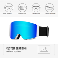 Masque de ski avec protection UV400, léger, verres polarisés, lunettes de snowboard, lunettes de ski, lunettes de sport de neige, lunettes de sécurité, logo personnalisé
