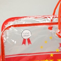 Grand sac fourre-tout en PVC transparent personnalisé paquet de couverture en mousseline grand sac à provisions en plastique transparent