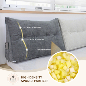 Grande morbido cuscino lombare schienale supporto cuneo <span class=keywords><strong>letto</strong></span> riposo e lettura cuscino con testiera divano imbottito cuscino <span class=keywords><strong>letto</strong></span> con cuneo cuscino - Product Image 3